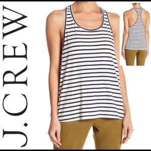 NWT J. Crew Racerback stripe tank top